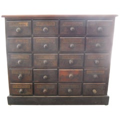 Small 20 Drawer Apothecary from a Pharmacy