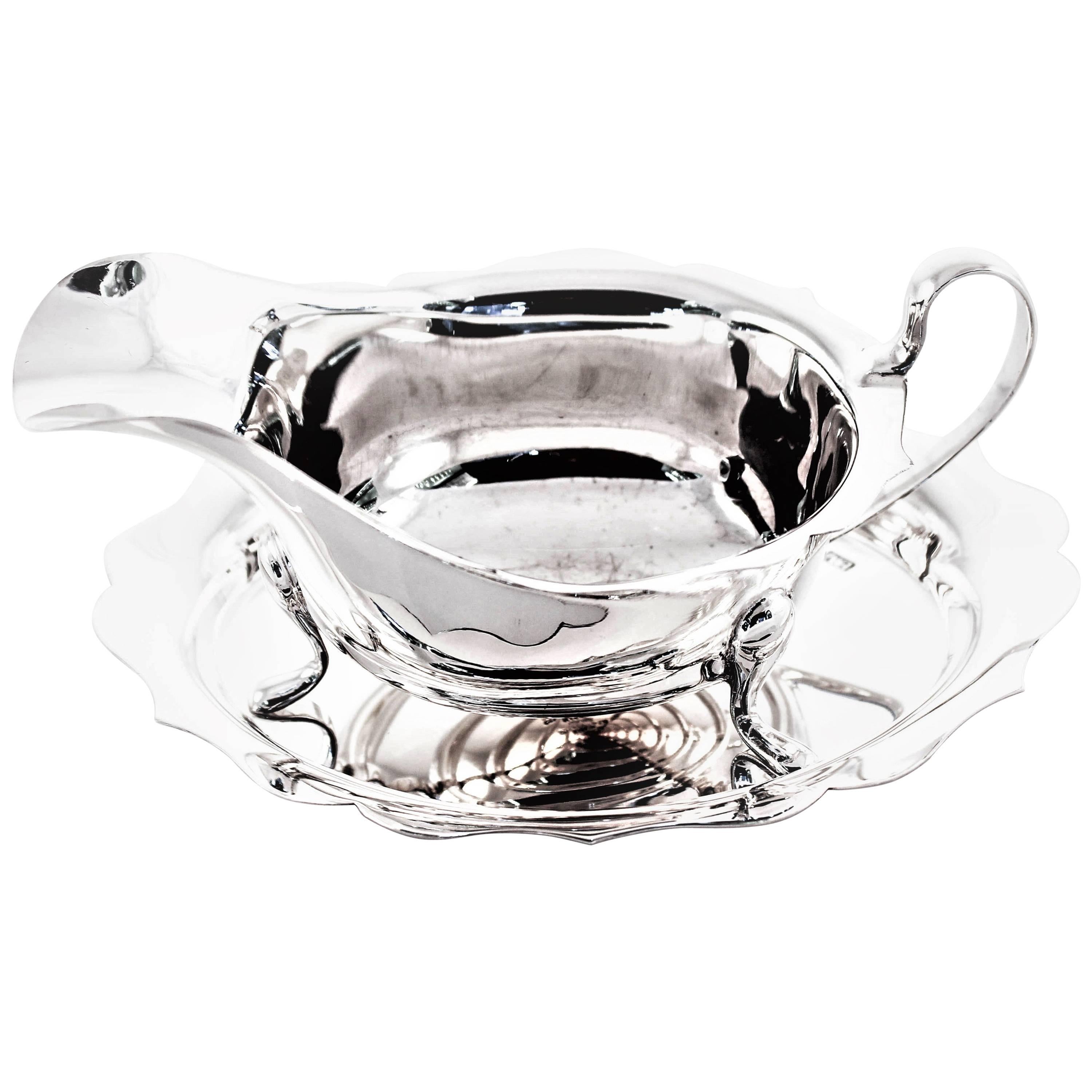 English Gravy Boat and Plate