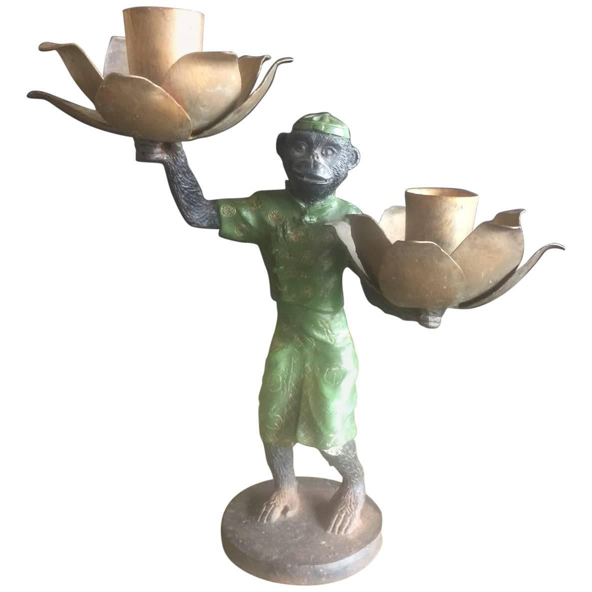 Vintage Cast Iron Monkey Candleholder at 1stDibs cast iron monkey