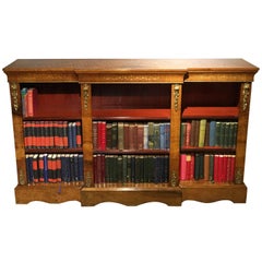 Victorian Walnut Breakfront Bookcase Victorian Walnut Breakfront Bookcase