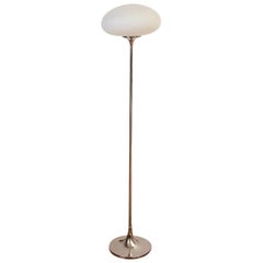 Midcentury Chrome Laurel Lamp Company Mushroom Shade Floor Lamp