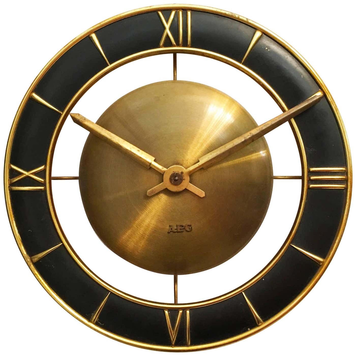 Elegant German AEG Electric Wall Clock at 1stDibs | elegant clock