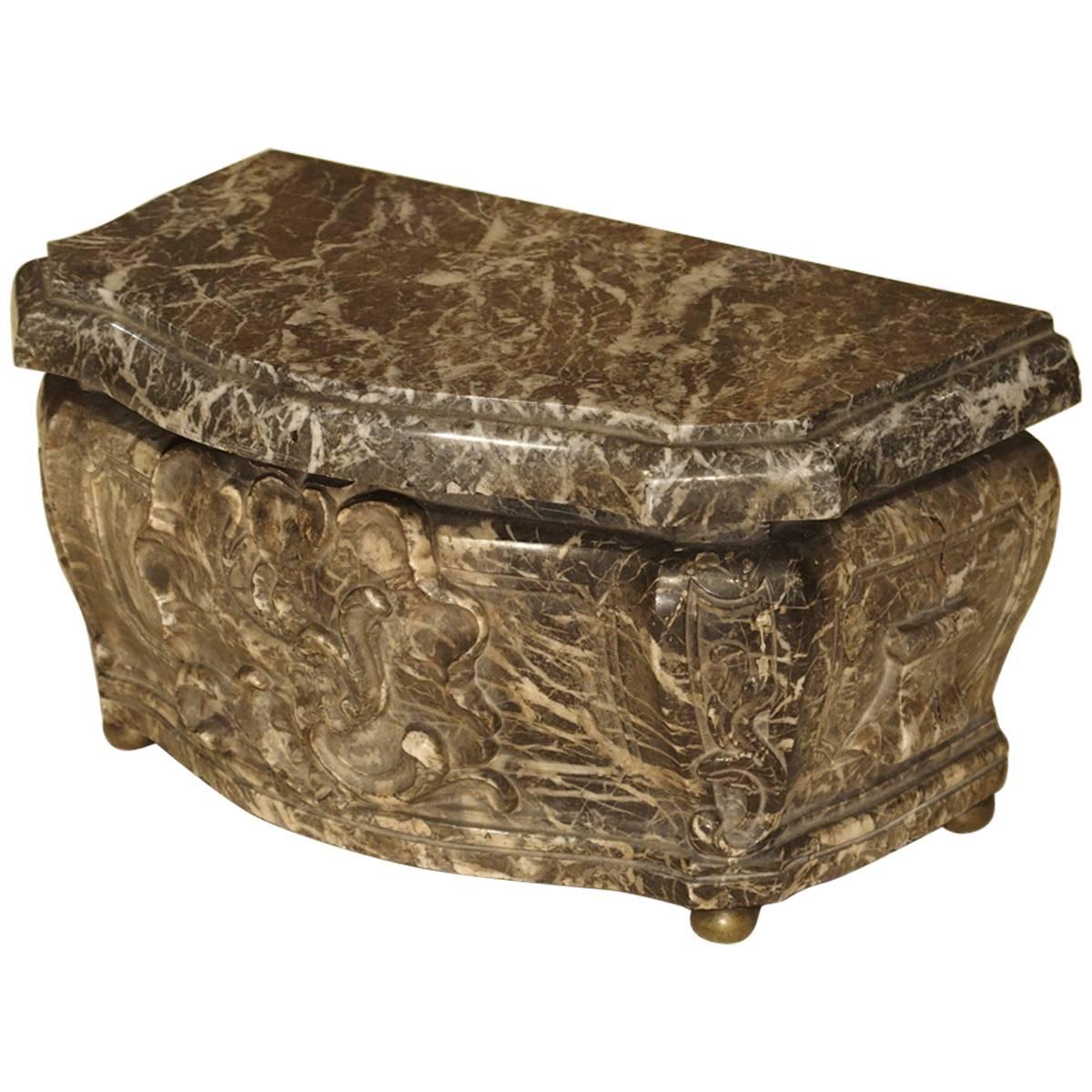 Early 18th Century French Marble Tobacco Box