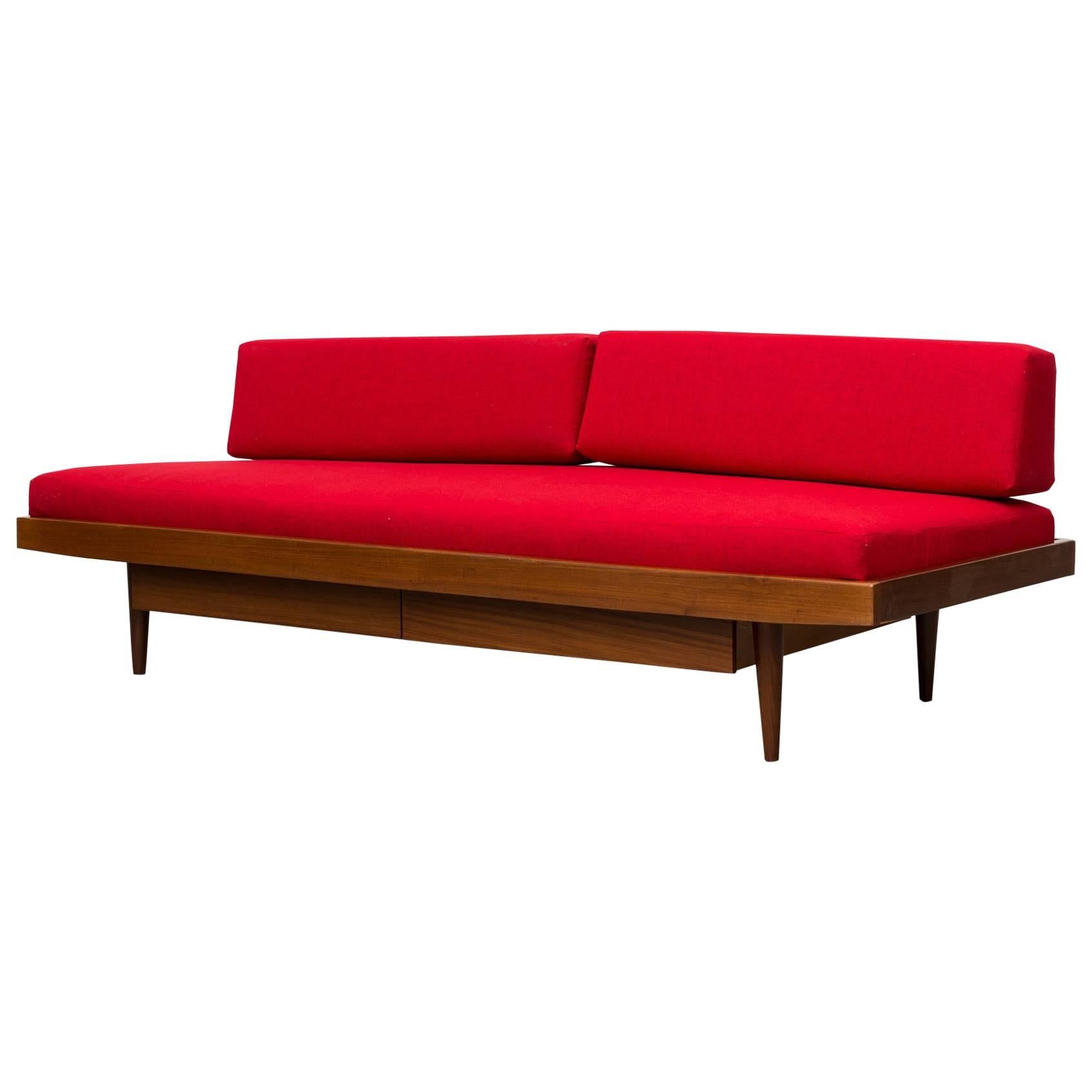 Midcentury Perriand Style Daybed with Drawers