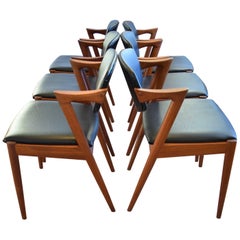 Midcentury Kai Kristiansen Model 42 Teak Dining Chairs