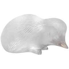 Lalique Hedgehog in Frosted and Polished Glass
