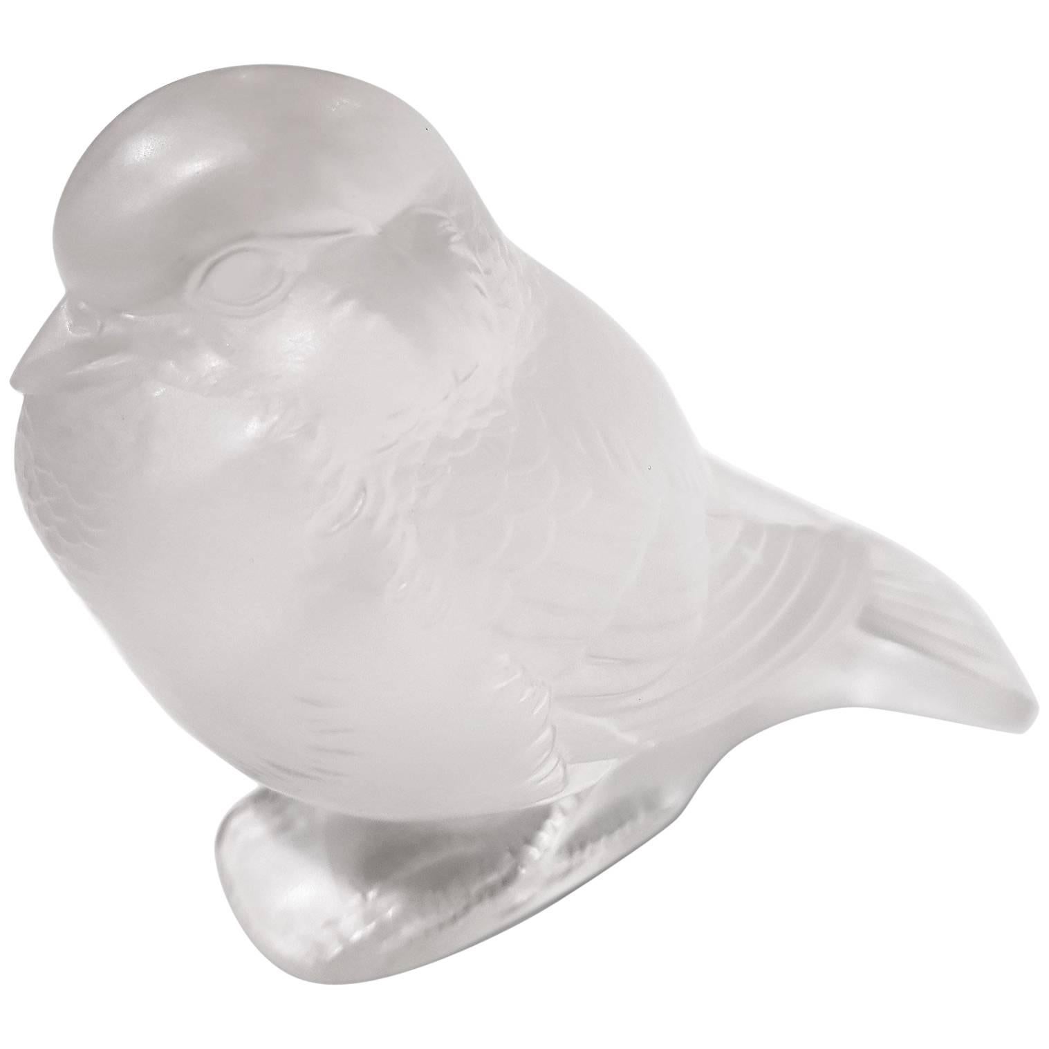 'Moineau au Fier' ‘Crouching Sparrow’ by Rene Lalique in Opalescent Glass For Sale