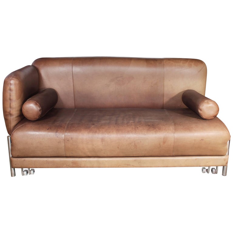 Wittmann Plug In Model By Gioia Meller Marcovicz Brown Leather Wittmann Plug In Model By Gioia Meller Marcovicz Brown Leather Sofa Bed For