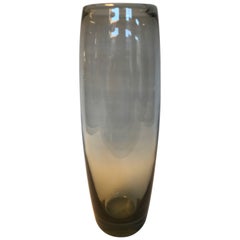 Holmegaard by Per Lütken Large Vase in Smoked Glass, Denmark, 1950s