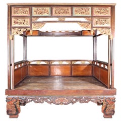 Antique 19th Century Chinese Canopy Wedding Bed