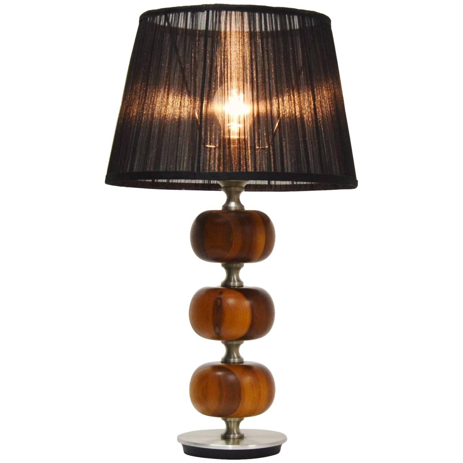 Tranås Stilarmatur Wooden Bulb Table Lamp For Sale