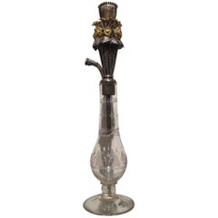 Antique Late 19th-Early 20th Century, Turkish Pure Silver Hookah with Gilding
