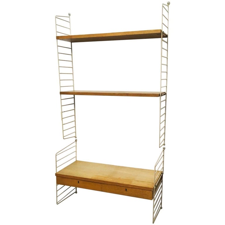 Modular String Wall Unit in Ashwood by Nisse Strinning, Sweden For Sale ...