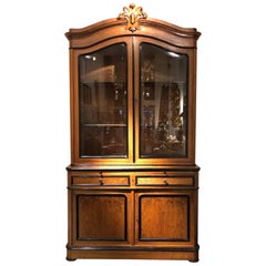 19th Century French Walnut Cabinet or Bookcase
