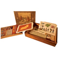 Real Stone Block Junior Building Set in Original Pictorial Box By Anker