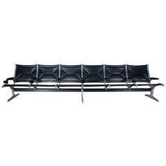 Vintage Tandem Sling Airport Bench by Herman Miller