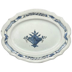 Rouen Blue and White Faience Platter