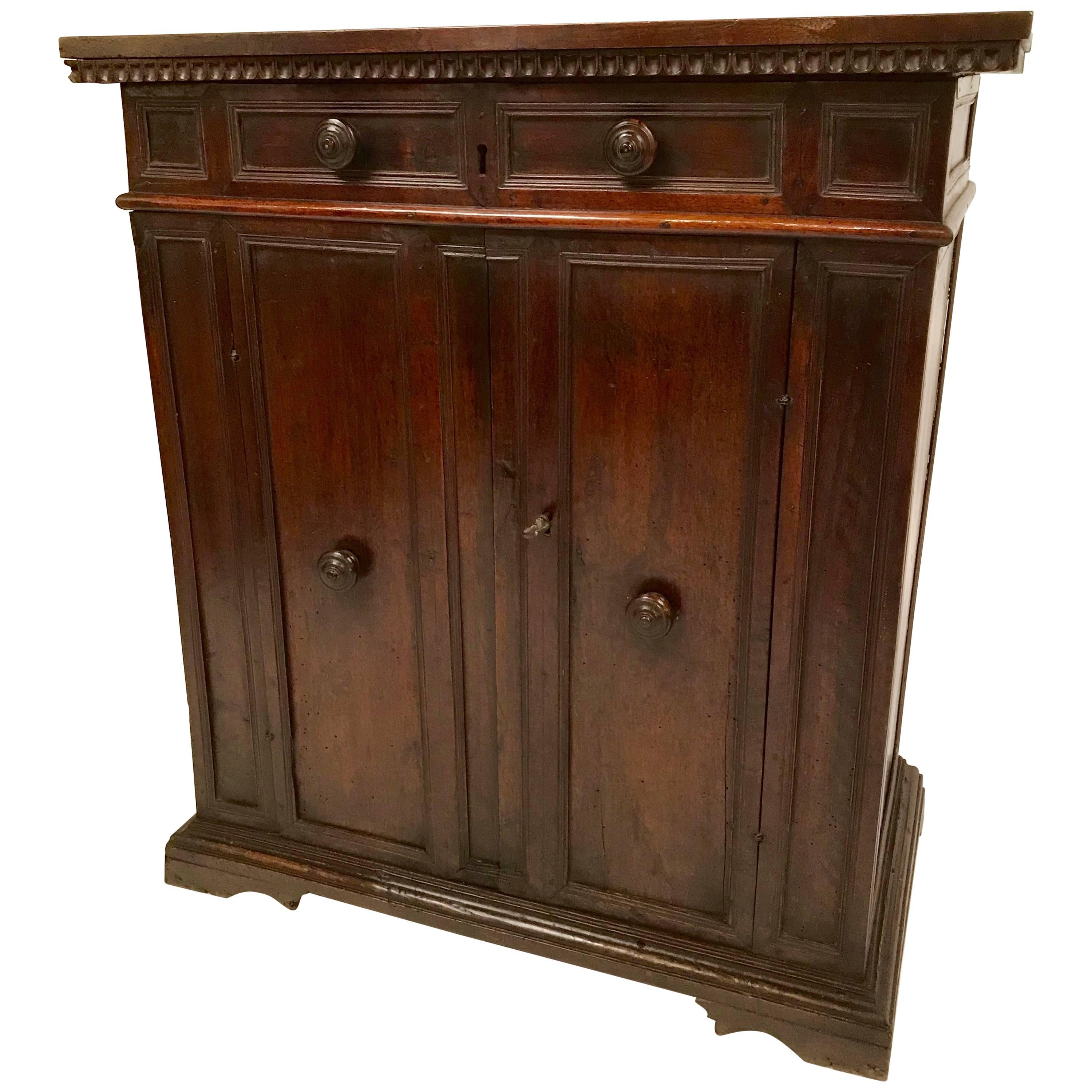 Italian Baroque Walnut Credenza, All Original