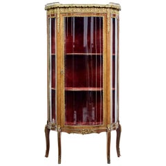 1920s French Walnut and Ormolu Vitrine Display Cabinet