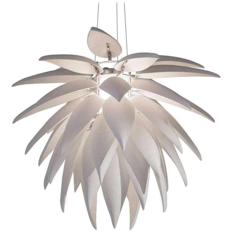 Large Aloe Blossom Suspension Lamp in Matte White Bone, China For Sale at  1stDibs | bone china chandelier