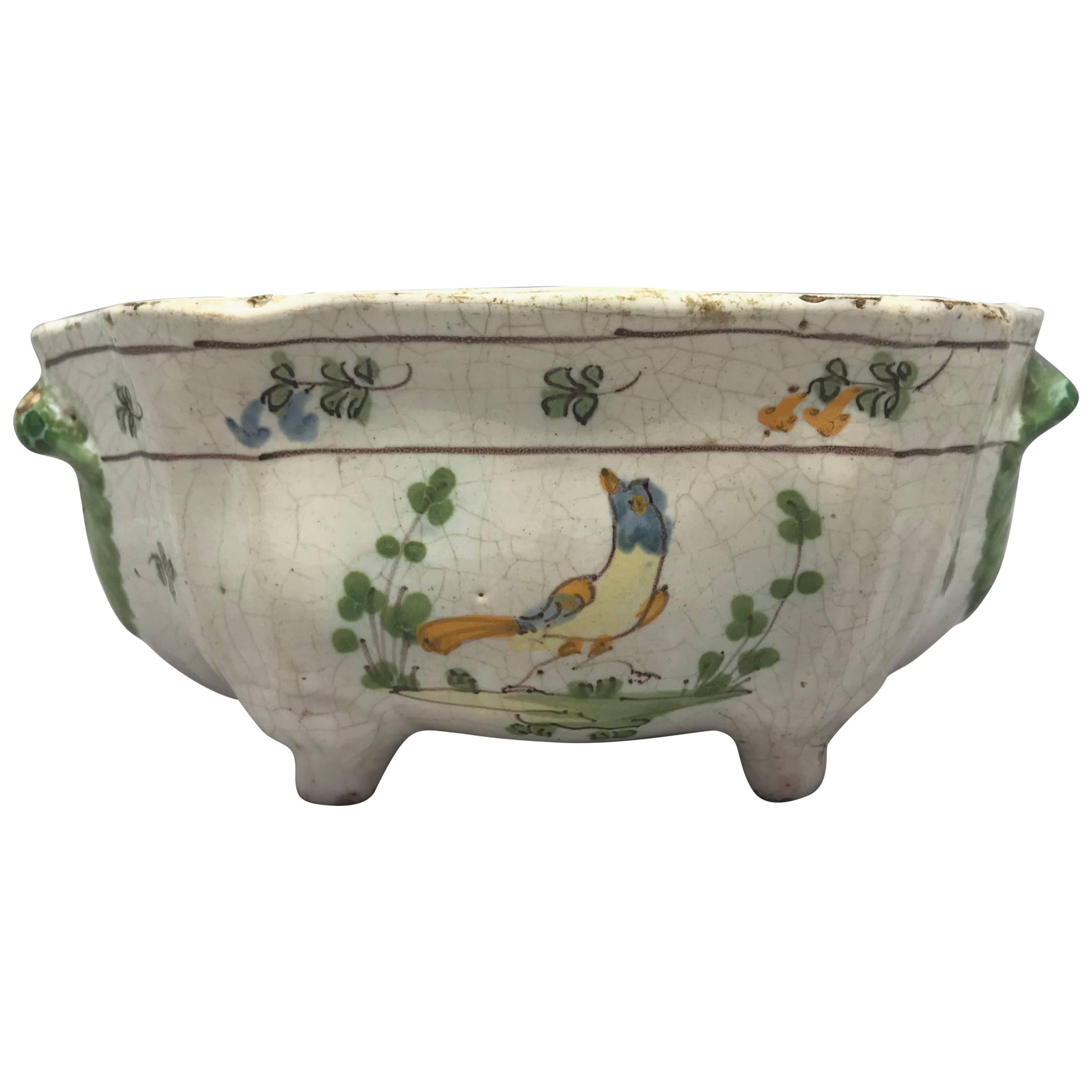 Cerreto Majolica Shaped Bird Bowl