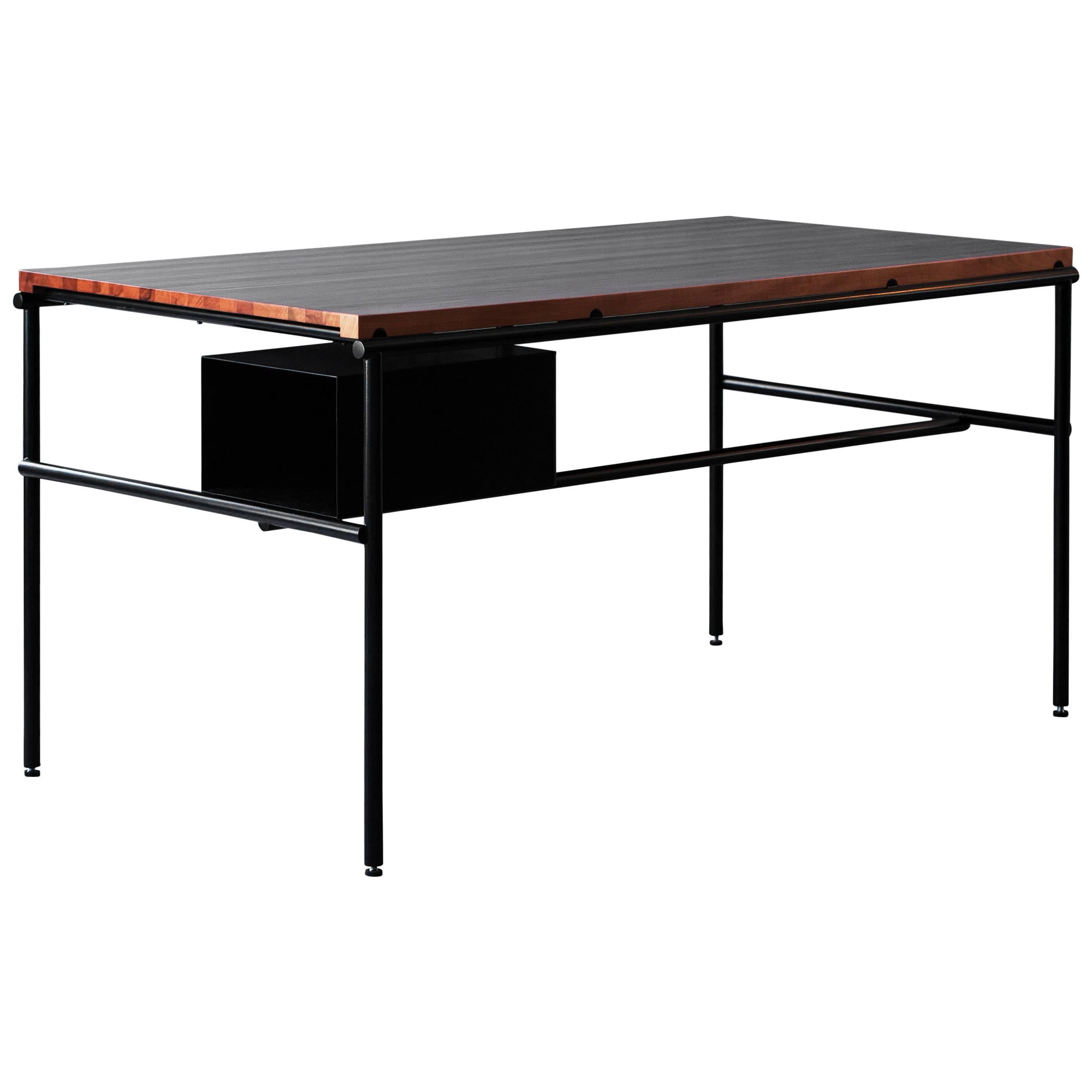 JO Desk by DUVALD Contemporary Desk Handcrafted in Denmark. Hardwood, steel For Sale