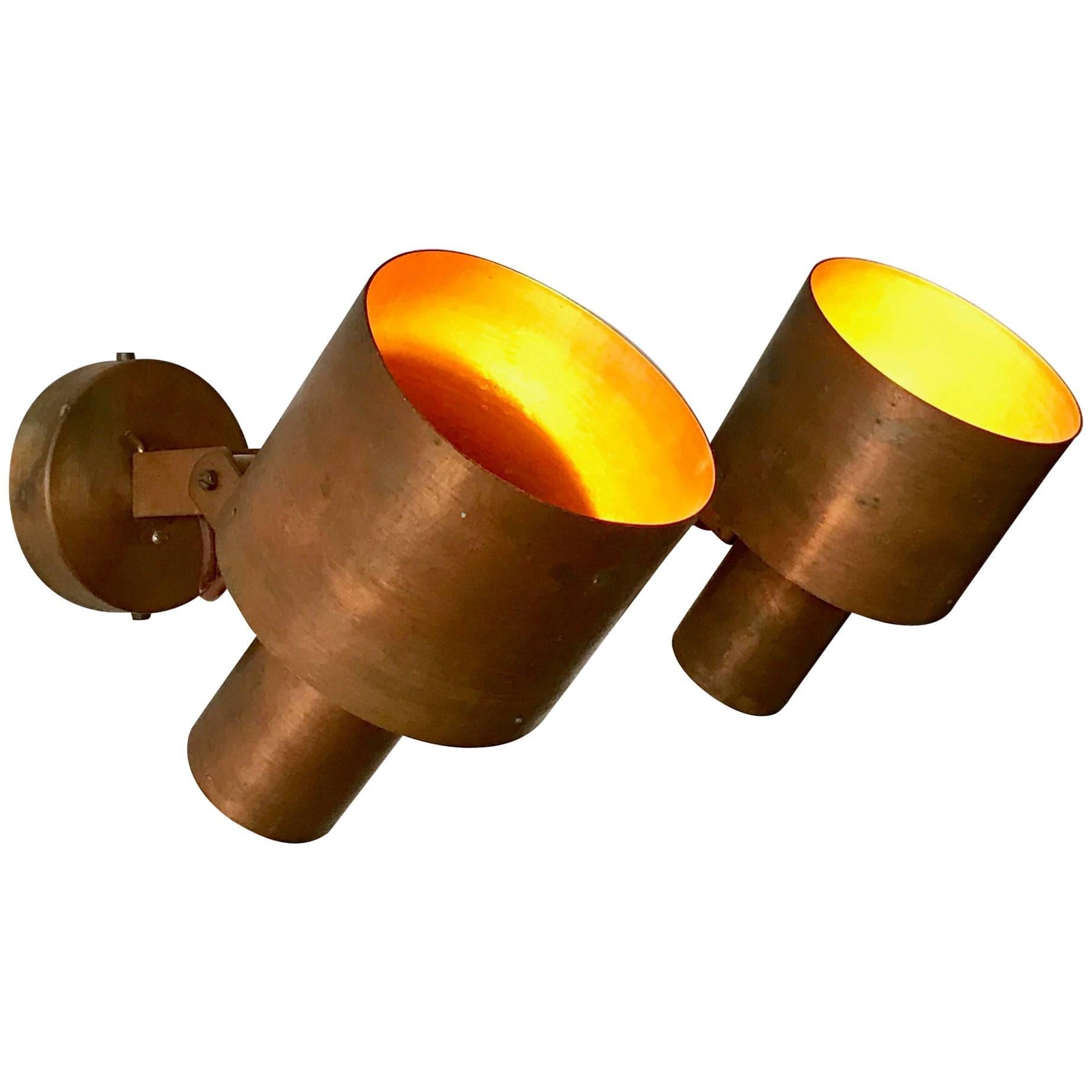 Paavo Tynell Copper Sconces for Idman