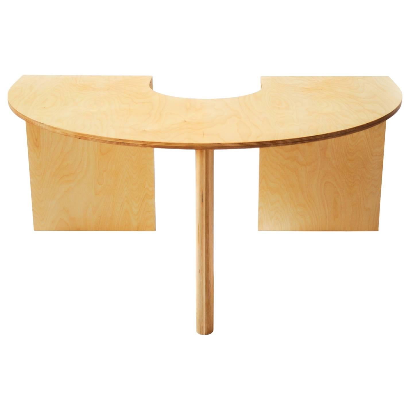 Lunar Table by Kinder Modern in Birch Plywood, USA, 2017 For Sale
