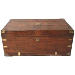Late 19th Century English Campaign Trunk