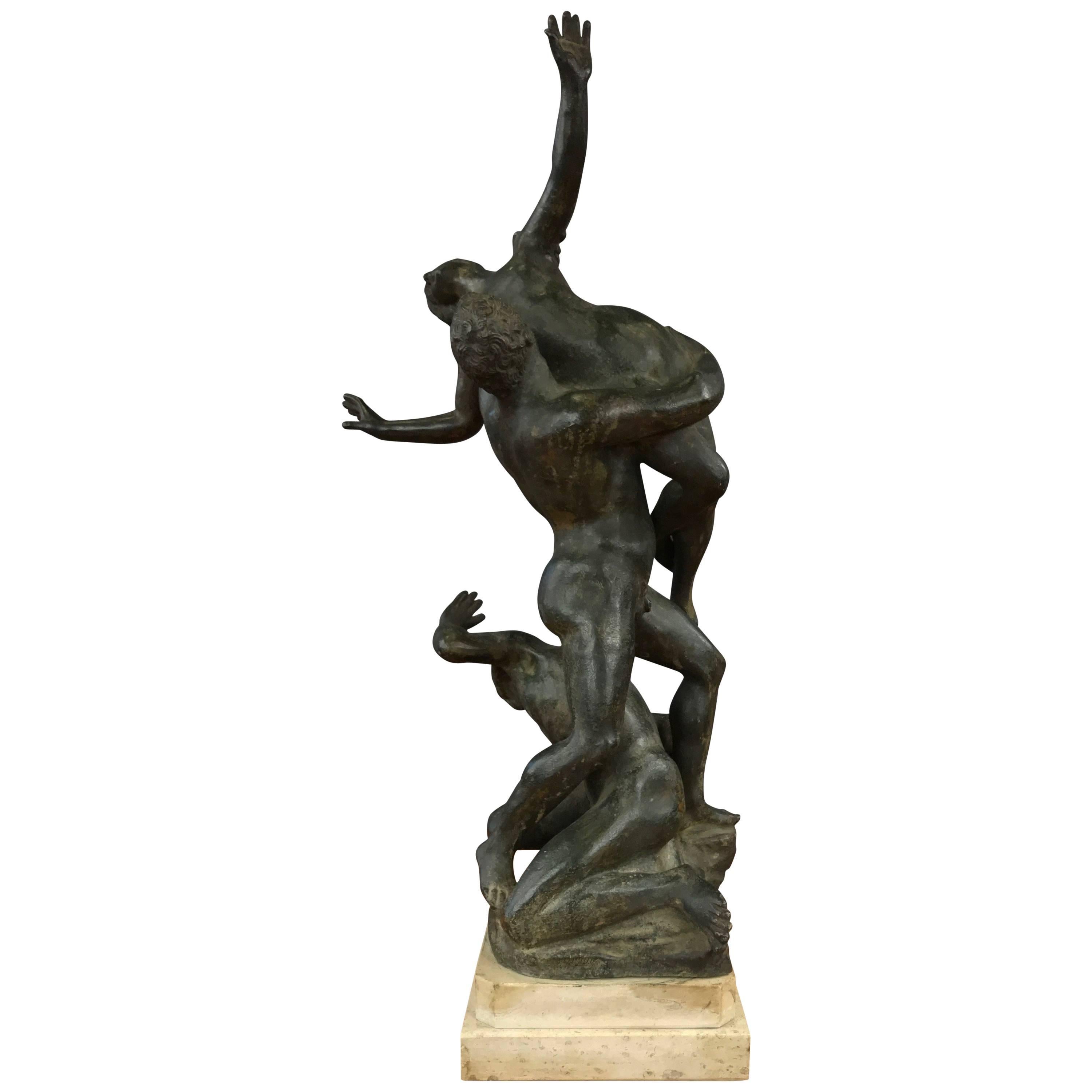 “Abduction of the Sabine Women” Metal Sculpture after Giambologna