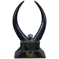 Antique Asian Double Horn Mount
