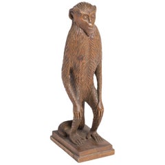 Monkey Wood Sculpture