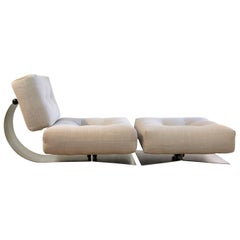 Oscar Niemeyer Lounge Chair and Ottoman, 1975