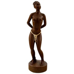 P. Ipsen's, Copenhagen, Rare Figure of Half-Naked Black Woman