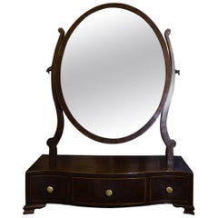Antique Late Georgian Mahogany Boxsole Mirror