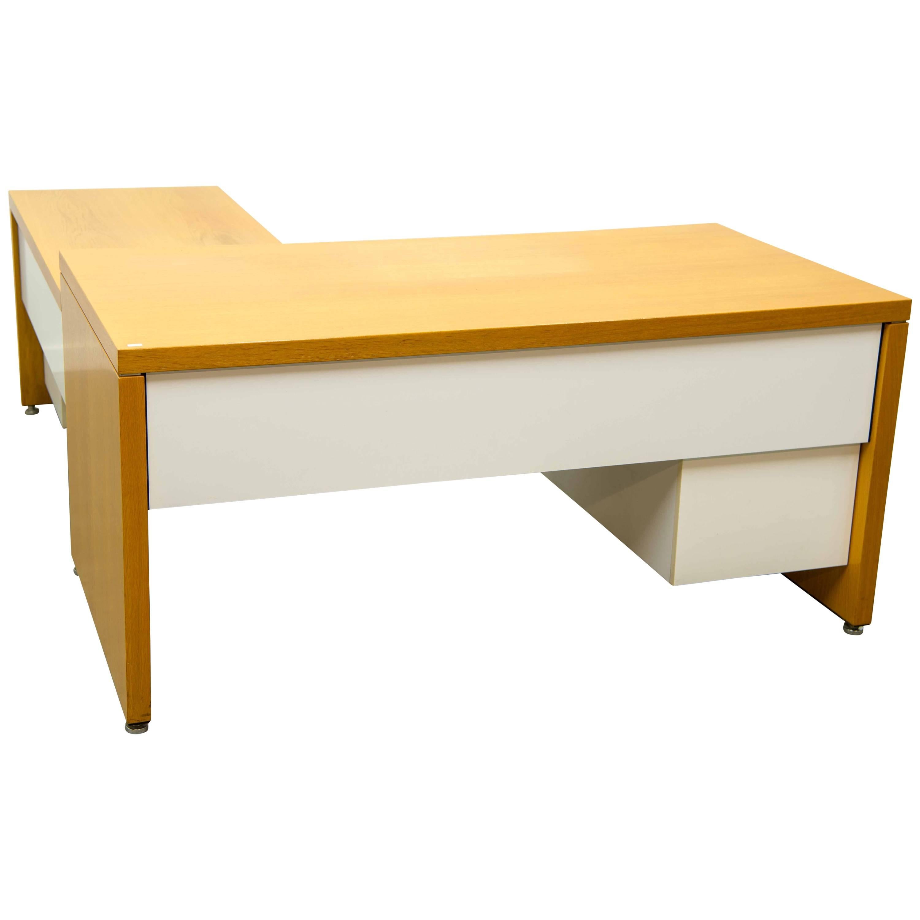 Bill Stephens for Knoll, Desk with Return and Drawer Blocks For Sale