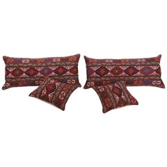 Antique Pillow Cases Made from a Late 19th Century Caucasian Sumak Mafrash Panel