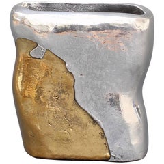 Brutalist Aluminium and Brass Cardholder Attributed to David Marshall