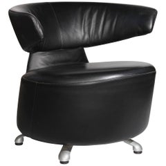 2000s Vintage Leather Cassina 'Biki' Armchair by Toshiyuki Kita