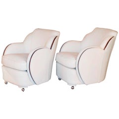 Art Deco Cloud Back Armchairs