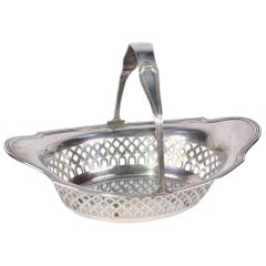 Art Deco Sterling Filigree Candy Basket