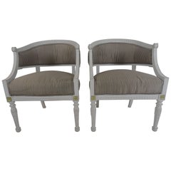 19th Century Pair of Swedish Armchairs