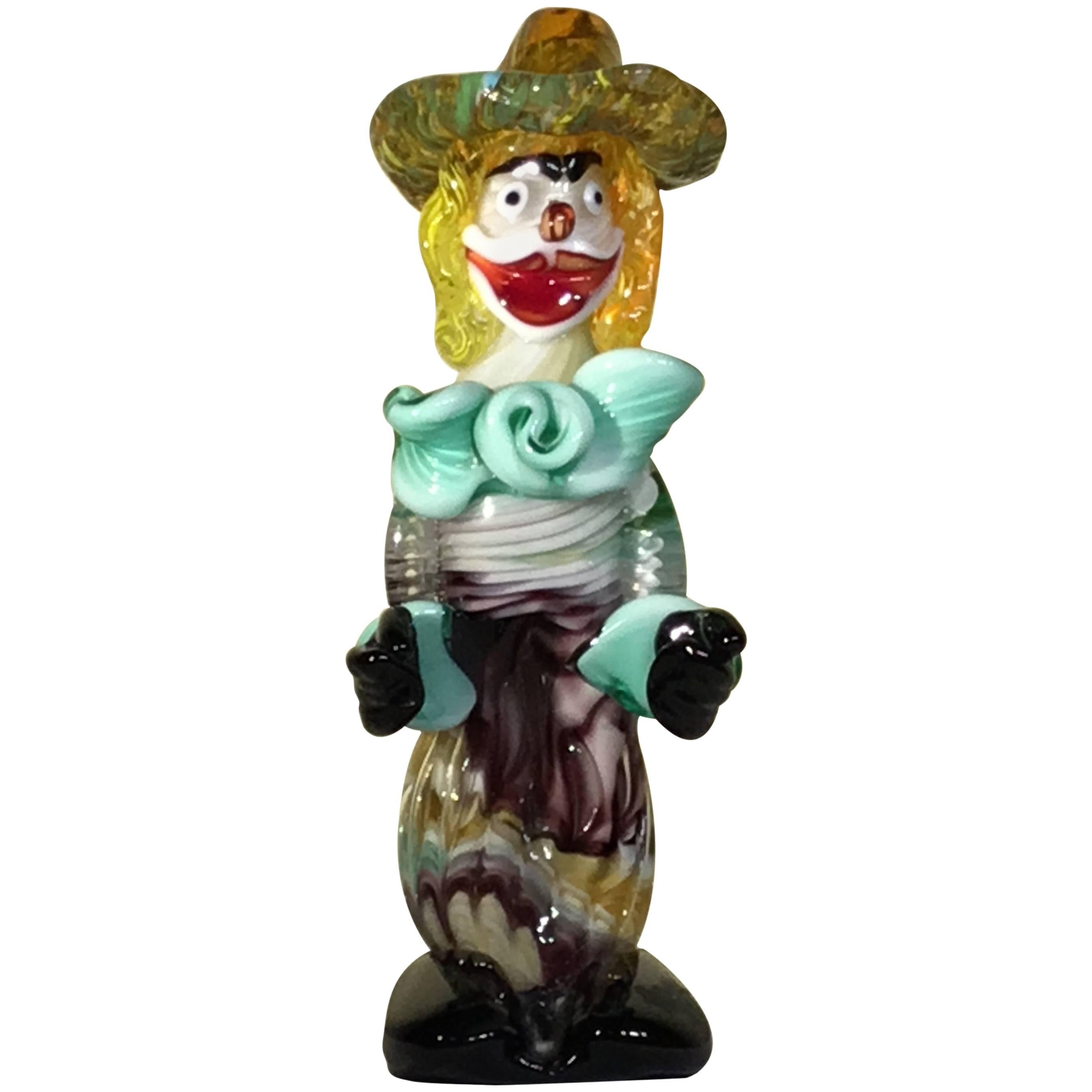 Whimsical Murano Glass Clown