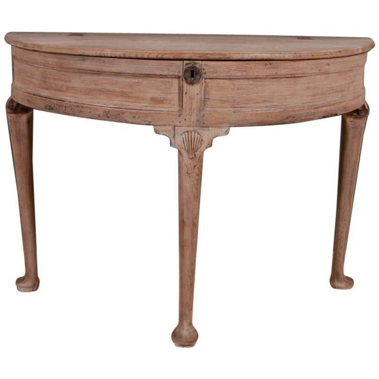 Bleached Oak Console Table at 1stDibs