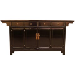 Antique Refined Black Lacquer Sideboard