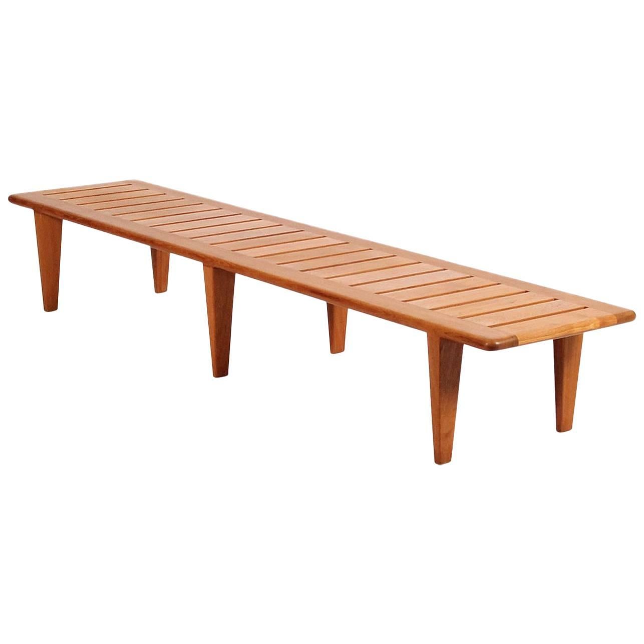 Hans Wegner Slatted Bench for Johannes Hansen