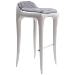 Nimbus, Limited Edition Custom-Colored Polished Oak Barstool or Stool