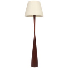 Phillip Lloyd Powell Style Solid Walnut Floor Lamp, 1960s