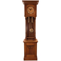 Tall Bauhaus Grandfather Clock, Austrian, circa 1920