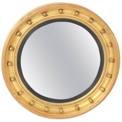 George III Style Giltwood Bulls Eye Mirror